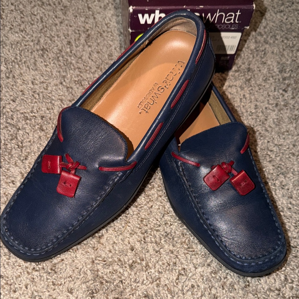 AEROSOLES Navy and Burgundy Loafers - Picture 5 of 5